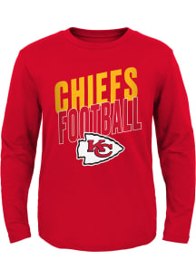 Kansas City Chiefs Youth Red Showtime Long Sleeve T-Shirt