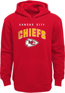 Kansas City Chiefs Boys Red Stadium Classic Long Sleeve Hooded Sweatshirt