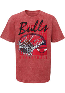 Chicago Bulls Youth Red Headliner Short Sleeve T-Shirt