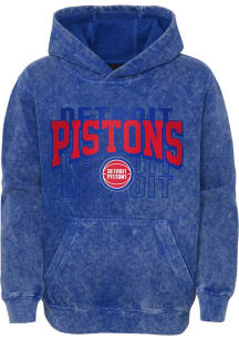 Detroit Pistons Youth Blue Back to Back Long Sleeve Hoodie