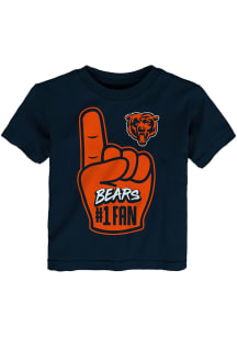 Chicago Bears Toddler Navy Blue Hands Off Short Sleeve T-Shirt