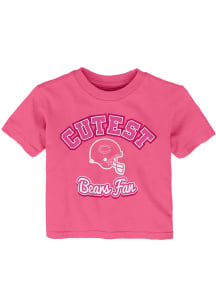 Chicago Bears Infant Girls Cutest Fan Short Sleeve T-Shirt Pink