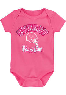 Chicago Bears Baby Pink Cutest Fan Short Sleeve One Piece