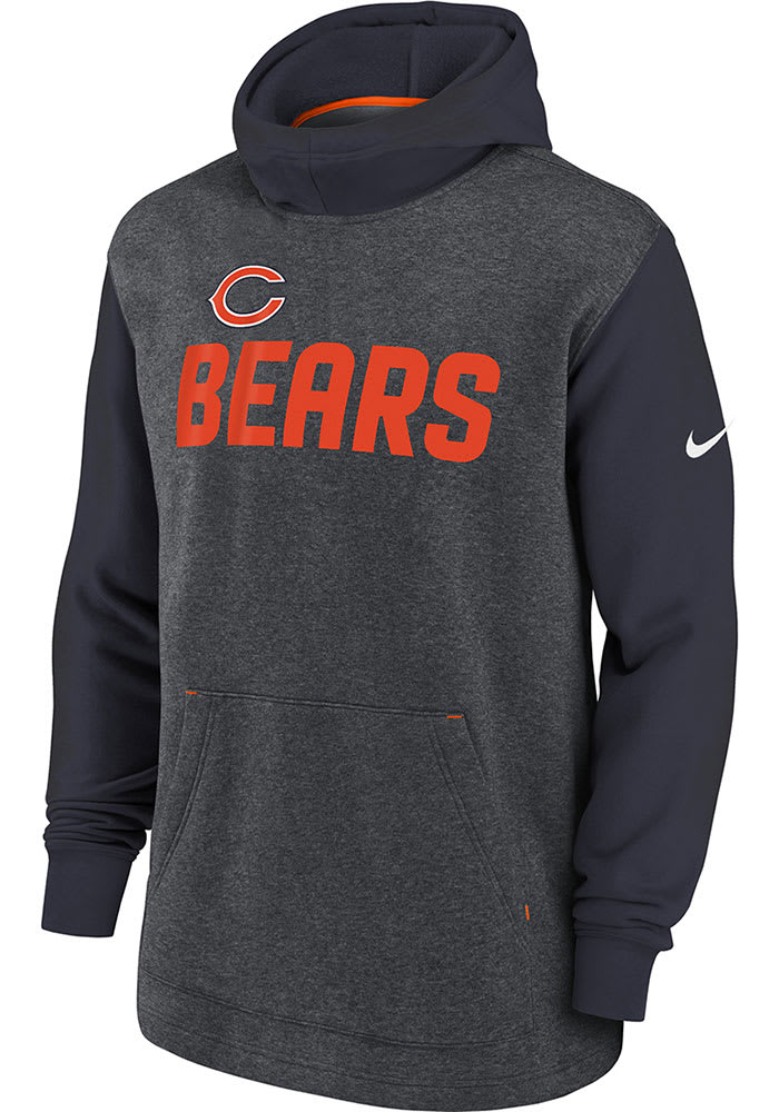 Nike Chicago Bears Youth Grey Burpee Long Sleeve Hoodie