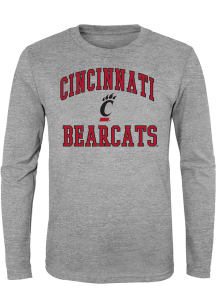 Cincinnati Bearcats Boys Grey # 1 Design Long Sleeve T-Shirt