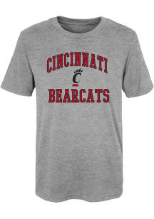 Cincinnati Bearcats Boys Grey # 1 Design Short Sleeve T-Shirt
