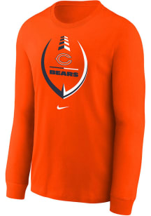 Nike Chicago Bears Toddler Orange Football Icon Long Sleeve T-Shirt