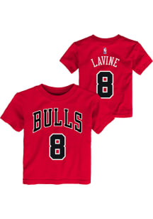 Zach LaVine Chicago Bulls Toddler Red NN Short Sleeve Player T Shirt