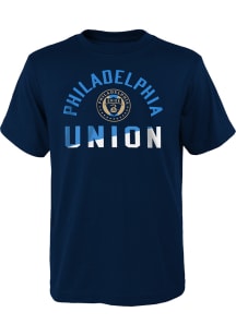Philadelphia Union Youth Navy Blue Halftime Short Sleeve T-Shirt