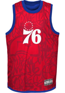 Philadelphia 76ers Youth Red Shake The Can Short Sleeve Tank Top