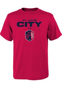 St Louis City SC Youth Red Halftime Short Sleeve T-Shirt