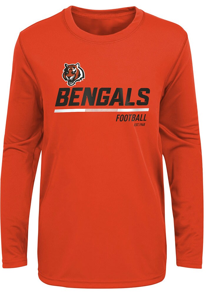 Cincinnati Bengals New Era Current Day Long Sleeve Hoodie T-Shirt - Orange