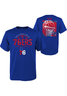 Philadelphia 76ers Youth Blue Street Ball Short Sleeve T-Shirt