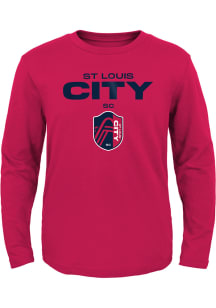 St Louis City SC Youth Red Showtime Long Sleeve T-Shirt
