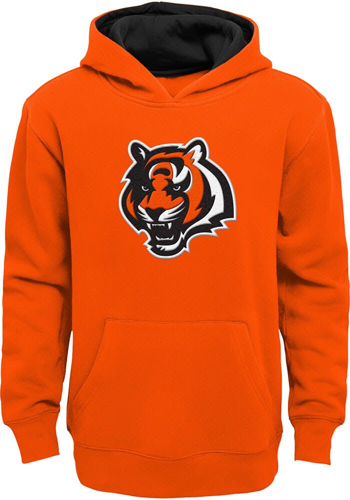 Youth Orange Cincinnati Bengals Fan Gear Prime Pullover Hoodie