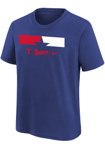 Nike Texas Rangers Youth Blue Local Pride Short Sleeve T-Shirt