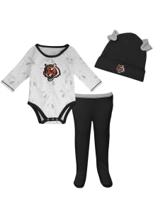Cincinnati Bengals Infant Black Dream Team Hat Set Top and Bottom