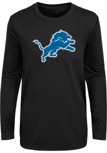 Detroit Lions Youth Black Primary Logo Long Sleeve T-Shirt