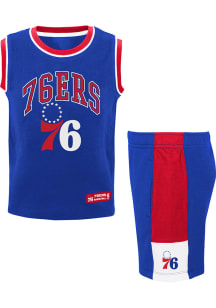 #PHI 76ers Blue Tdlr Zone Defense Tank Top and Bottom Set