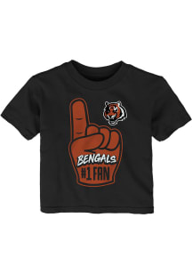 Cincinnati Bengals Infant Hands Off Short Sleeve T-Shirt Black