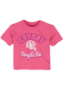Cincinnati Bengals Infant Girls Cutest Fan Short Sleeve T-Shirt Pink