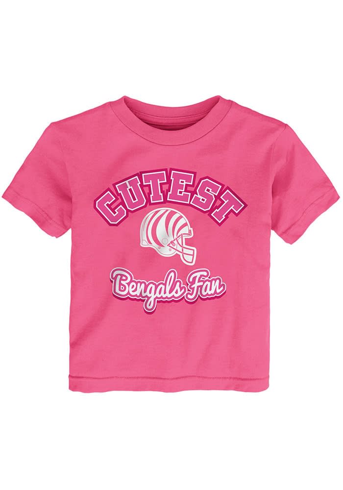 Cincinnati Bengals Toddler Girls Cutest Fan Short Sleeve T-Shirt