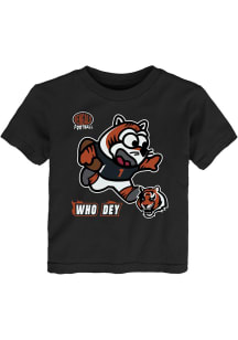 Cincinnati Bengals Toddler Black Mascot Sizzle Short Sleeve T-Shirt