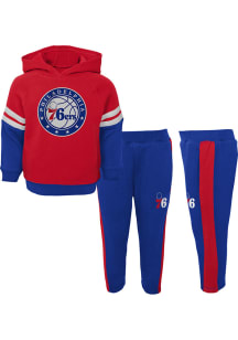 #PHI 76ers Blu Tdlr Miracle On Court Hood Top and Bottom Set