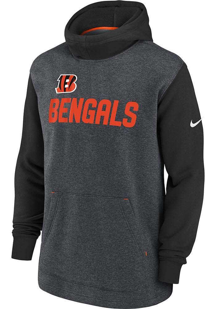 Cincinnati Bengals Youth Primary Logo Fleece Hoodie Sweatshirt - Black