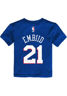 Joel Embiid Philadelphia 76ers Toddler Blue Flat Replica NN Short Sleeve Player T Shirt