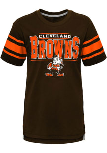 Brownie Cleveland Browns Boys Brown Huddle Up Short Sleeve Fashion Tee