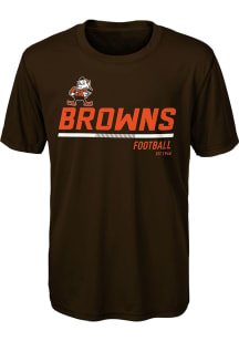 Brownie  Outer Stuff Cleveland Browns Youth Brown Engage Short Sleeve T-Shirt