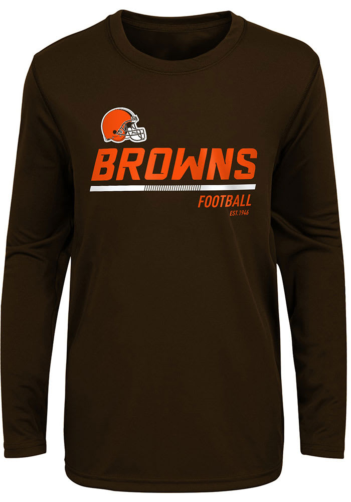 Cleveland Browns Youth Brown Engage Long Sleeve T-Shirt