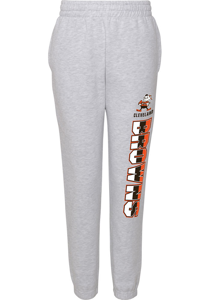 Cleveland Browns Youth Grey Game Time Sweatpants