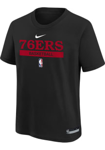 Nike Philadelphia 76ers Youth Black Nike Practice GPX Legend Short Sleeve T-Shirt