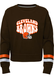 Cleveland Browns Girls Brown That 70s Show Long Sleeve Sweatshirt