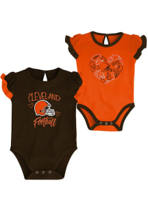 Cleveland Browns Baby Brown Too Much Love 2PK Set One Piece