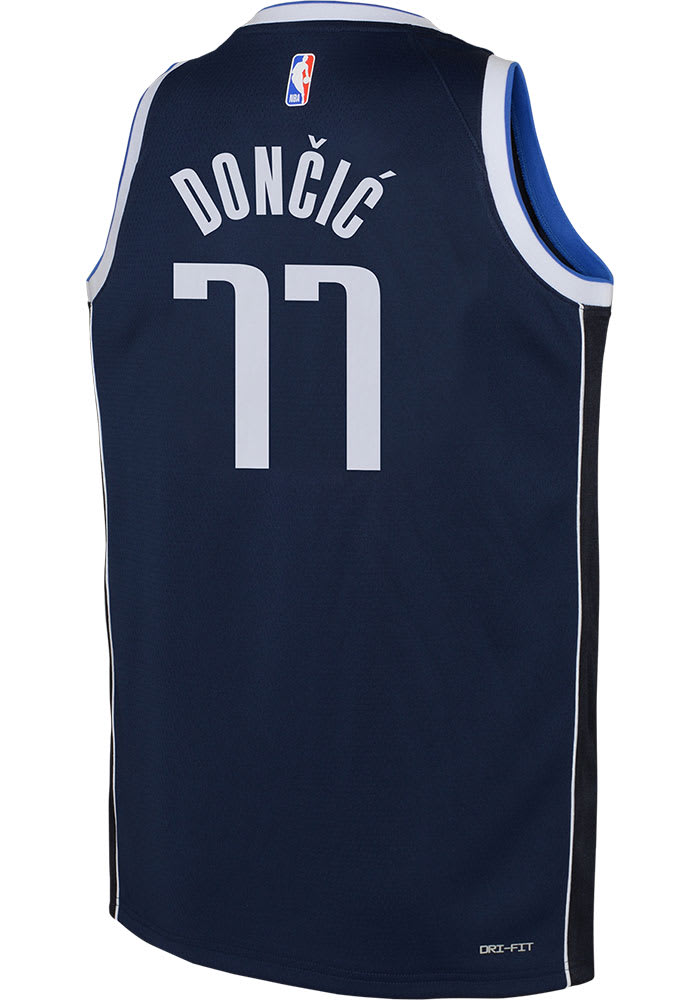 Luka Doncic Dallas Mavericks Youth Pandemonium Name & Number Shorts - Navy