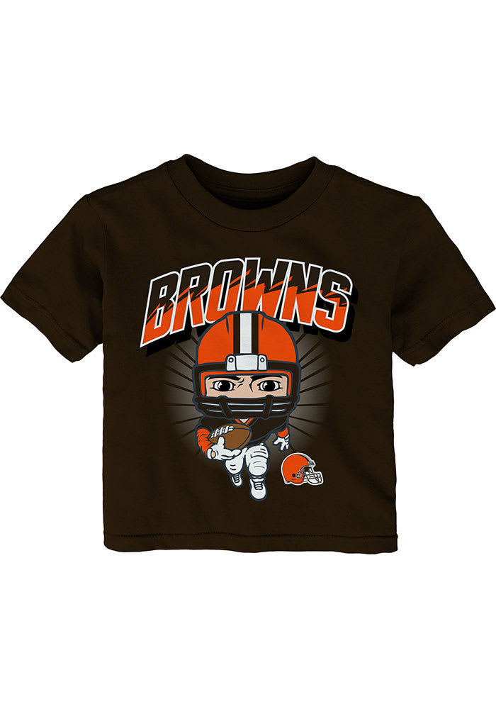 NFL Team Apparel Toddler Cleveland Browns Grey Huddle Up Long Sleeve T-Shirt