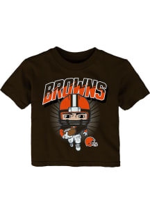 Cleveland Browns Infant Scrappy Short Sleeve T-Shirt Brown