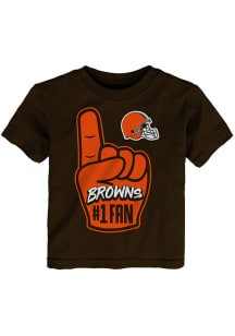 Cleveland Browns Toddler Brown Hands Off Short Sleeve T-Shirt