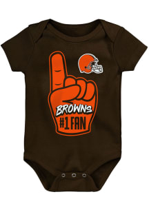 Cleveland Browns Baby Brown Hands Off Short Sleeve One Piece