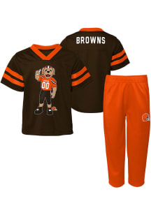 Chomps  Outer Stuff Cleveland Browns Infant Brown Mascot Red Zone SS Set Top and Bottom