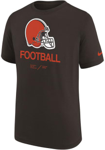 Nike Cleveland Browns Youth Brown Team Issue Sideline Short Sleeve T-Shirt