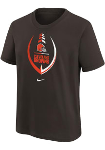 Nike Cleveland Browns Youth Brown Football Icon Short Sleeve T-Shirt