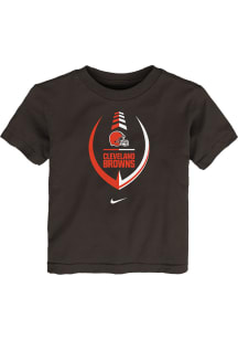 Nike Cleveland Browns Toddler Brown Football Icon Short Sleeve T-Shirt
