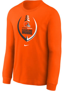 Nike Cleveland Browns Toddler Orange Football Icon Long Sleeve T-Shirt