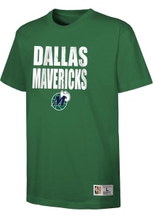 Mitchell and Ness Dallas Mavericks Youth Green Legendary Short Sleeve Fashion T-Shirt