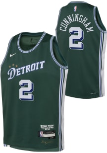 Cade Cunningham  Nike Detroit Pistons Youth City Edition Swingman Green Basketball Jersey