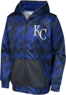 Kansas City Royals Youth Blue Ticker Tape Long Sleeve Full Zip Jacket